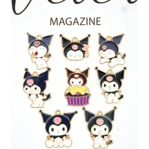 10pcs/set Cute Cartoon Characters Enamel Charms Alloy Jewelrys DIY Accessories Pendants Earring Floating Fashion Charms Making