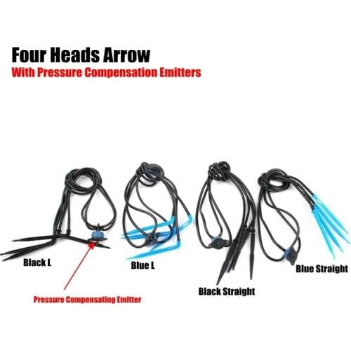 10pcs 4 Branches Drip Arrow Emitters Kits Garden Micro Irrigation System Watering Kits Flowerpot Water Drip Emitters Kits