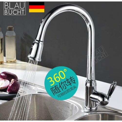 2015 Hot Sale Tap Torneira Cozinha Lanos Blaubuc For Ht Copper Pull Type Kitchen Faucet Hot And Cold Rotary Pots Vegetables