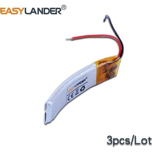 3pcs/Lot 3.7V 50mAh 251030 Rechargeable li-Polymer Li-ion Battery For Sports bracelet Arc-shaped battery 251033