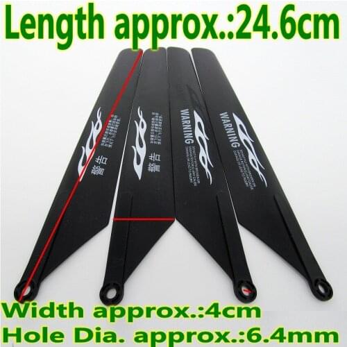 4PCS as Showing Main Blades Propeller Rotor 2A+2B 24.6CM 246MM For SYMA LH1201 R/C Helicopter Rc Spare Parts Accessories
