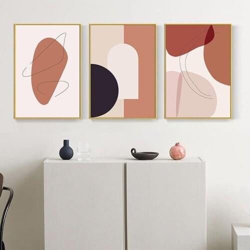 Abstract Color Block Line Canvas Painting Modern Minimalist Wall Art Picture for Living Room Home Decor Cuadros Decoracion Salon