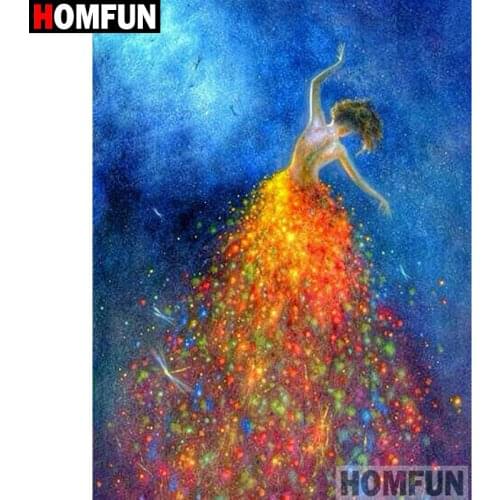 HOMFUN 5D DIY Diamond Painting Full Square/Round Drill "Dancing girl" 3D Embroidery Cross Stitch gift Home Decor A02581