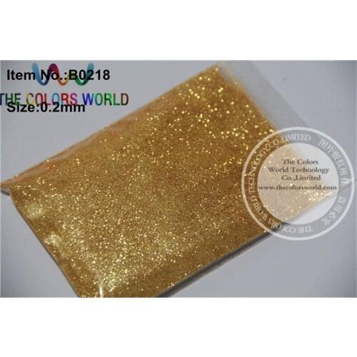 B0218 0.2mm 18K gold Color Glitter Powder for nail,tatto art decoration DIY powder