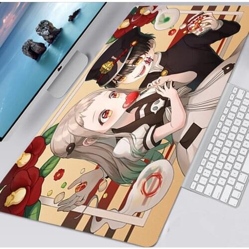 Large Mousepad Jibaku Shounen Hanako-kun Gaming Accessories Non-slip XXL Mouse Pad Gamer L Mausepad Keyboard Pad Tapis De Souris