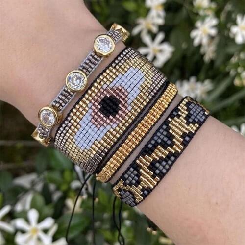 ZHONGVI MIYUKI Bracelet Women Evil Eye Pulseras Mujer Moda 2020 Bohemia Zircon Bracelets Jewelry Turkish Handmade Armband Gift