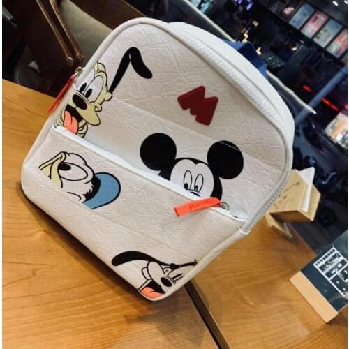 Disney Mickey Minnie Mouse Cartoon Children Bag Toddler Boy Girls Mickey Mouse Donald Duck Print Backpack Plush Kids Girls Bag