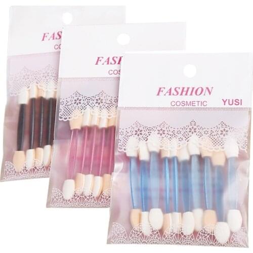 10Pcs/bag Double Ended Eyeshadow Brush Sponge Makeup Brush For Lip Eye Applicator Cosmetic Tool Durable Women Applicator Tool