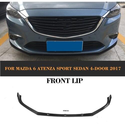 Carbon Fiber Add On Front Bumper Lip Spoiler for Mazda 6 Atenza Sedan 4 Door 2017 GX GT GS I Sport Car Tuning Parts