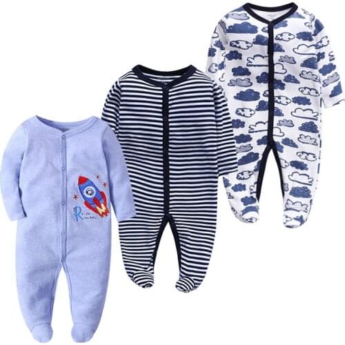 Baby girl boy Rompers Clothes 100% Cotton Spring Autumn Long Sleeves Infant Jumpsuits Newborn Baby pajamas Roupas Clothing