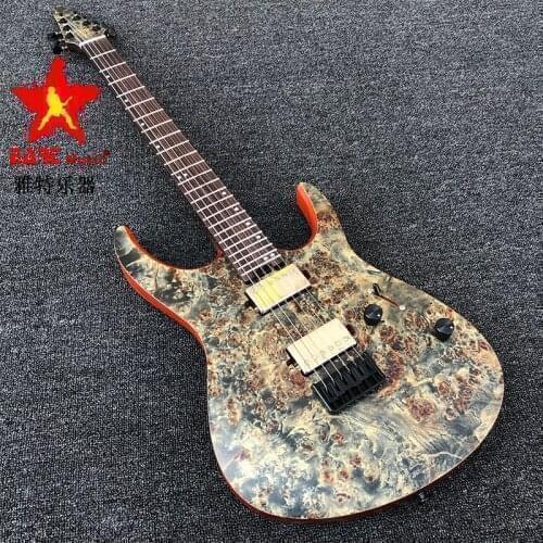 EART shaped electric guitar, rosewood body, bright gray matte paint, arbor maple veneer guitar, walnut neck, free shipping