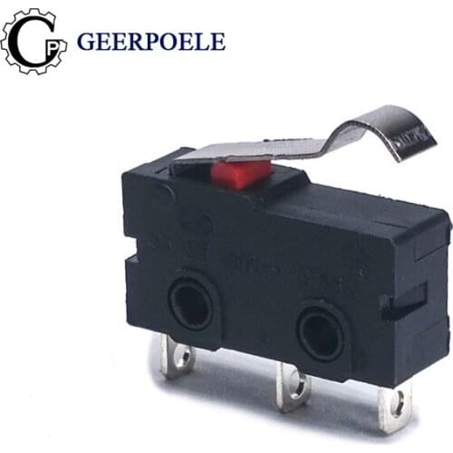 10 pcs/lot KW11 Curved Handle 250V 5A Metal Micro Switch Interrupteur Bouton Poussoir