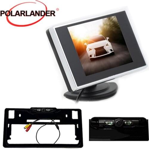 Rear view camera monitor Car Monitor Japanese lisence platee led 3.5 inch TFT LCD Auto TV Car Assist Backup Reverse Monitor