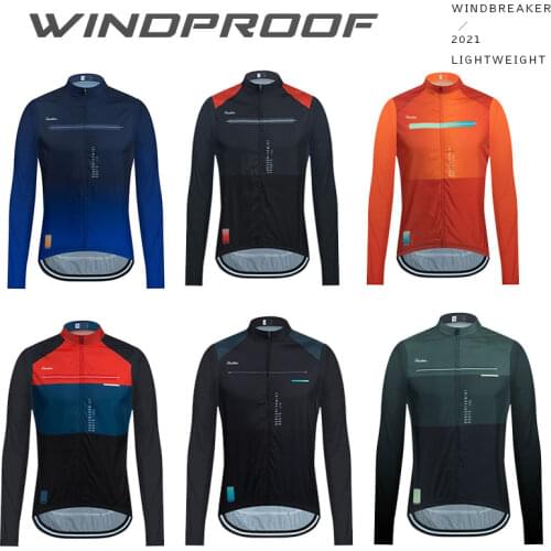 Raudax Mens Windproof Waterproof Cycling Jacket MTB Long Sleeve Bicycle Windbreaker Outdoor Anti-UV Lightweight Cycling Jersey