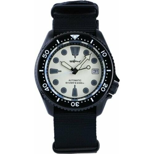 HEIMDALLR SKX007 PVD Diver Watch Mens Sapphire Full Luminous 200m Japan NH35A Movement Mechanical Watches Men Automatic