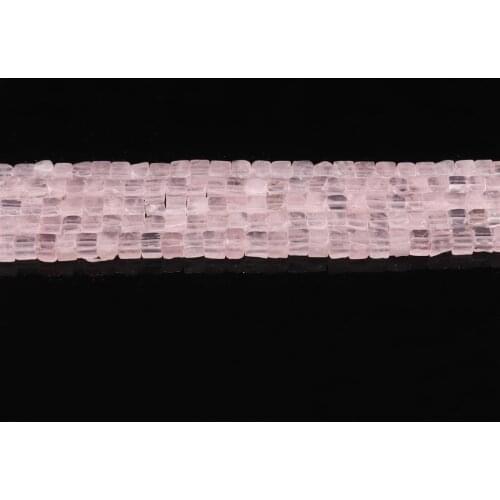 Cuboid Natural Rose Quartzs Beads Loose Beads for Jewelry Making 15 Inch (88pcs)