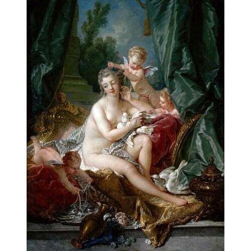 Wholesale painting # good quality #36" inch # nude The Toilet of Venus with angel print canvas oil painting-free shipping