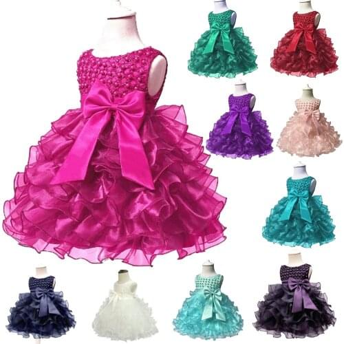 0-24M Toddler Baby Girl Infant Princess Lace Tutu Dress Baby Girl Ball Gown Wedding Party Vestidos for Baby 1 Years Birthday