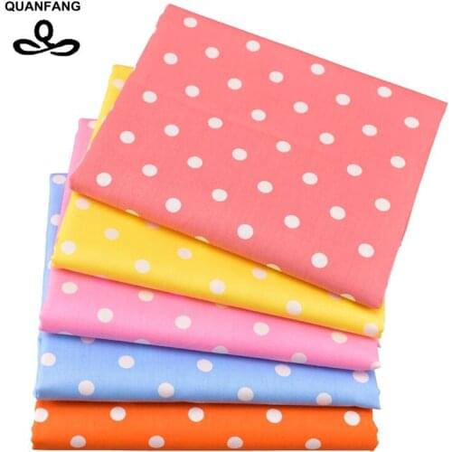 QUANFANG 5pcs/lot or 50x160cm/piece Printed Twill Cotton Fabric For Patchwork DIY&Quilting Sewing Tissue Baby Children Material