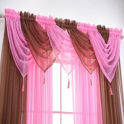 1pc Romantic Modern Solid Color Translucidus Window Gauze Home Curtain For Home Decor Living Room Bedroom Decoration