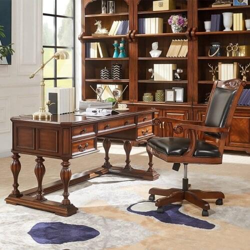 American style rural solid wood desk calligraphy desk European style computer desk study desk desk desk desk desk retro desk hom