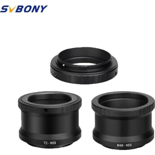 SVBONY M42 (Sony/Minolta T2-AF)/M42 (T2-NEX)/M48 (M48-NEX) to SONY A/E mount SLR/Micro SLR Camera Adapter Ring SV196