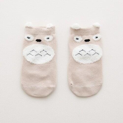 The spring and autumn period and the new childrens stereo ear baby socks anti-skid floor socks