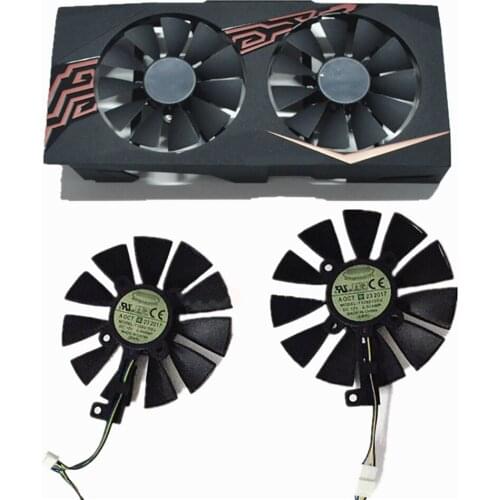 Replacement 4 Pin Cooling Fan 87mm Dual Fan Graphics Card Cooler for ASUS GTX1060 1070 RX480 GAMING Cooling Fan