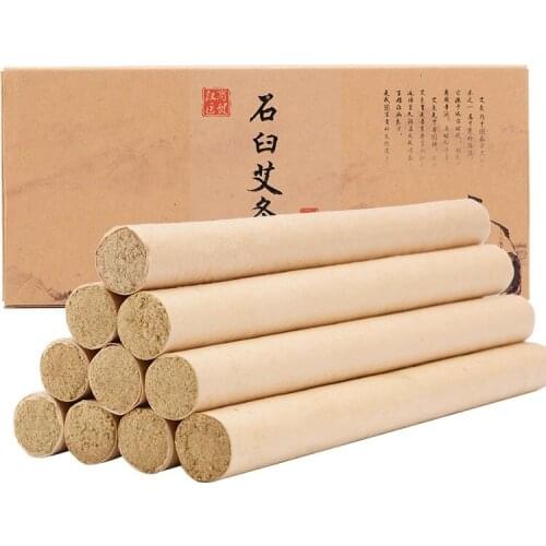 10pc/ box genuine box moxa five years 18x200mm hand moxibustion wild wormwood moxa