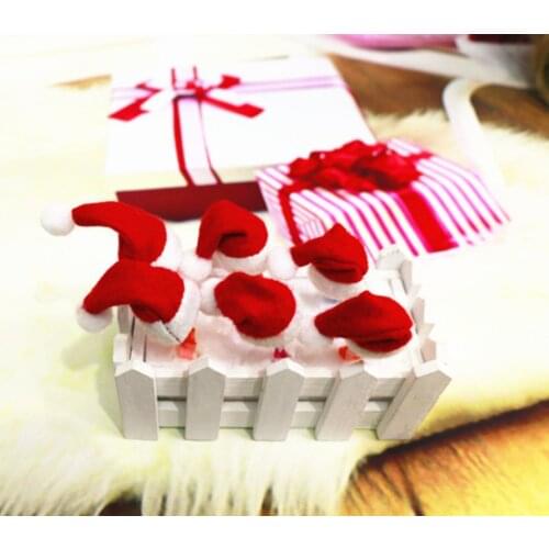 10pcs/lot Christmas Silverware Holder Mini Xmas Tree Santa Claus Christmas Hat Cutlery Holder Knife Fork Set Spoon Pocket Bag