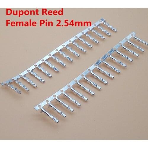 200Pcs Dupont Reed Female Crimp Pin Jumper Terminal Connector Terminal Metal 2.54mm