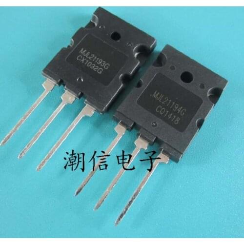 5PCS/LOT ( 5pcs MJL21193 + 5pcs MJL21194 ) TO-3PL MJL21193G MJL21194G TO-3P TO247 New original In Stock