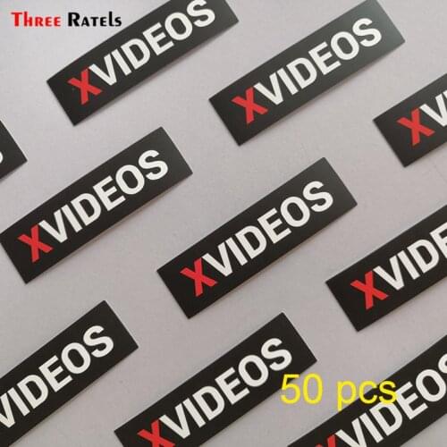 Three ratels 50pcs X video Vinyl Film Motorcycle notebook car Stickers And Decals Auto Accessories Car Styling