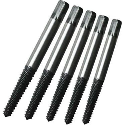 5x 4-18mm Small - Large Screw Extractor Set In Case Broken Stud Bolt Remover Carbon Steel