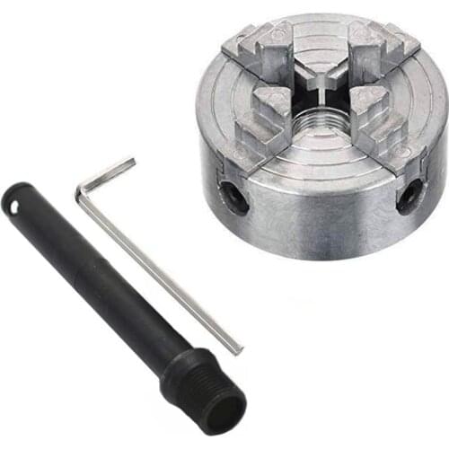 Four 4 Jaw Chuck Z011A for Metal Mini Lathe M12x1mm Threaded Back 1.8~56mm/12~65mm Mini Collet Lathe Accessory