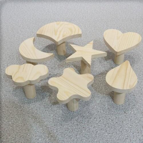 Wooden hook Clothing store Household decorative wall rack coat solid wood wall hook point single hook