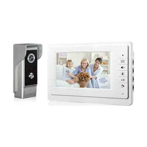 Home Security Video Intercom 7 Inch Monitor Video Doorbell Speake Phone Fingerprint RFID Password Unlock Visual Intercom System