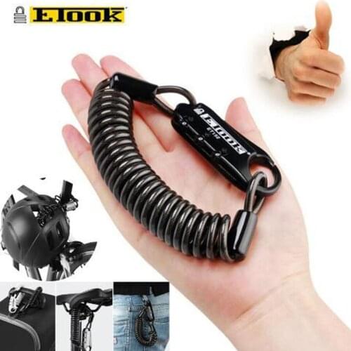 GIYO - Bicycle Mini Lock 3 Digit Anti-theft Password Code Lock Cycling Helmet Lock with Diameter 4.15mm Security Cable