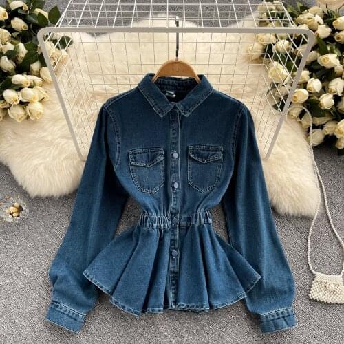 Женские синие куртки Huan-Qing China At AliExpress