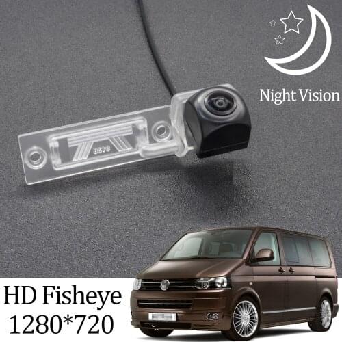Owtosin HD 1280*720 Fisheye Rear View Camera For Volkswagen VW T5 Transporter Caravelle Multivan 2003-2015 Car Reverse Monitor