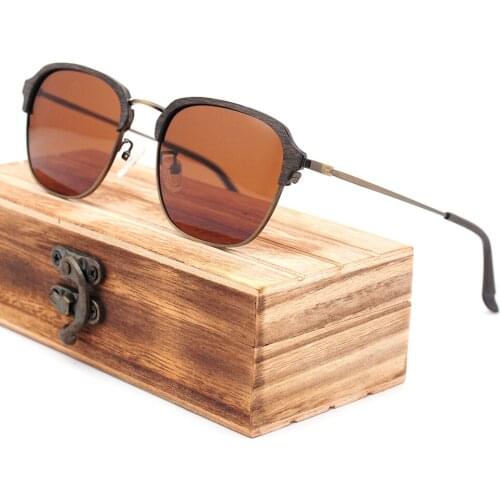 LONSY 2020 Classic Acetate Wood Grain Sunglasses Women/Men Polarized UV400 Brand Designer Driving Sun Glasses Male Gafas De Sol
