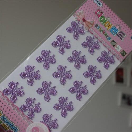 Toys stickers Acrylic Crystal purple Single butterfly Sticker Adhesive Glass Frame decoration for Children gift
