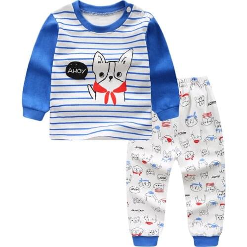 2019 spring and autumn new childrens pajamas boys and girls home service childrens autumn clothes underwear set