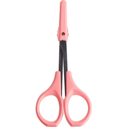 Eyebrow Trimmer Scissors Stainless steel straight / elbow beauty scissors High quality eyelash Cosmetic Tool