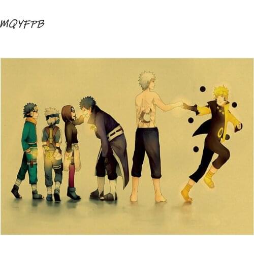 Japanese Anime Kraft Paper Poster Home Room Decoration Bedroom wall art Painting Core 50.5x35cm