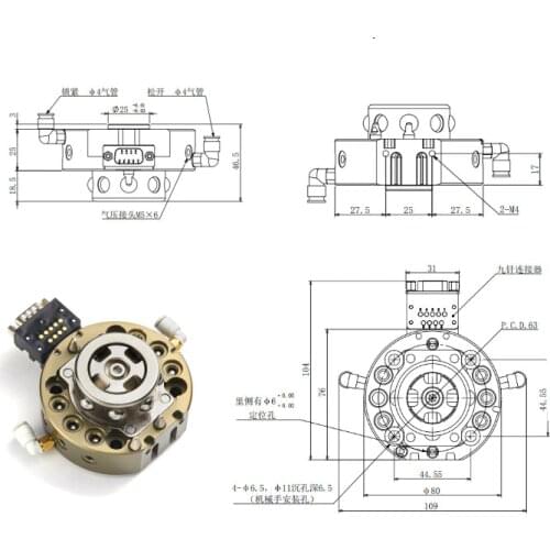 Robot Jig Quick Change Device, Automatic Quick Change Jig OX Series NSK-20D Manipulator Jig