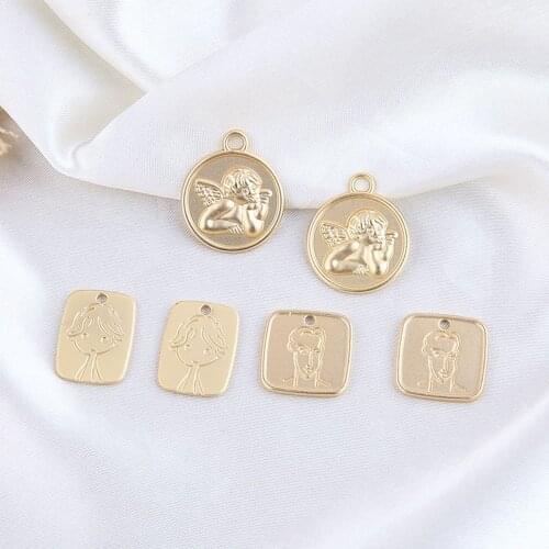 Yamily 10pcs/ Abstract art Matisse face Angel Zinc alloy Charm Pendant for Jewelry DIY Necklace Bracelet Earrings