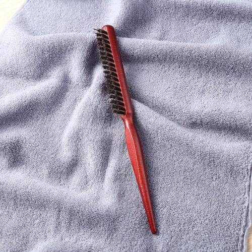 Pig Bristles Pointed Hair Comb Salon Dyeing Haircutting Hairdressing Hairbrush Anti Static Barber Hair Styling Comb Shaving Tool