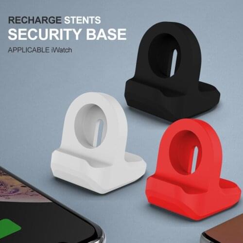 Silicone Charge Stand Holder Station Dock for Apple Watch Series 1/2/3 42mm 38mm Charger Cable