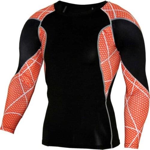 Long Sleeve Sport Shirt Men Quick Dry Mens Running T-shirts Snake Gym Clothing Fitness Top Mens Rashgard Soccer Jersey E37